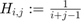 $H_{i,j} := \frac{1}{i+j-1}$