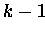 $k-1$
