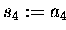 $s_4 := a_4$
