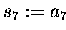 $s_7 := a_7$