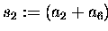$s_2 := (a_2+a_6)$