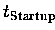 $t_{\mathrm{Startup}}$