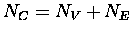 $N_C=N_V+N_E$