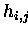 $h_{i,j}$