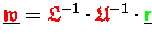 $\underline{{\ensuremath{\color{red} \mathfrak{w} } }} = {\ensuremath{\color{red...
...} \mathfrak{U} } }^{-1} \cdot \underline{{\ensuremath{\color{green} {\sf r}} }}$