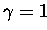 $\gamma=1$