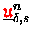 $\underline{{\ensuremath{\color{red} \mathfrak{u} } }}^{n}_{\delta,s}$