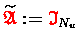 $\widetilde{{\ensuremath{\color{red} \mathfrak{A} } }} \makebox[0pt]{} := {\ensuremath{\color{red} \mathfrak{I} } }_{N_u}$