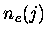 $n_e(j)$