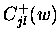 $C_{jl}^{+}(w)$