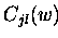$C_{jl}(w)$