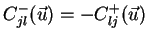 $ C_{jl}(\vec{u}) = - C_{lj}(\vec{u})$
