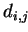 $\displaystyle d_{i,j}$