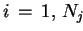 $ i  =  1,  N_j $