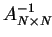 $ A^{-1}_{N\times N}$
