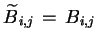 $ \widetilde{B} \makebox[0pt]{}_{i,j} = B_{i,j}$