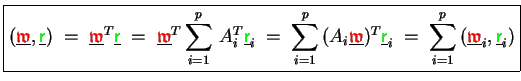 $\displaystyle \boxed{ (\underline{{\ensuremath{\color{red}\mathfrak{w}}}},\unde...
...olor{red}\mathfrak{w}}}}_i,\underline{{\ensuremath{\color{green}{\sf r}}}}_i) }$