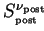 $ S_{_{\mathrm{post}}}^{\nu_{\mathrm{post}}} $