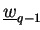 $ \underline{w}_{q-1}$