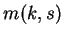 $ m(k,s)$