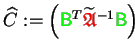 $ \widehat{C} \makebox[0pt]{} := \left( {\ensuremath{\color{green}{\sf B}}}^T \w...
...mathfrak{A}}}} \makebox[0pt]{}^{-1}{\ensuremath{\color{green}{\sf B}}} \right) $