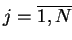 $ j=\overline{1,N} \makebox[0pt]{}$